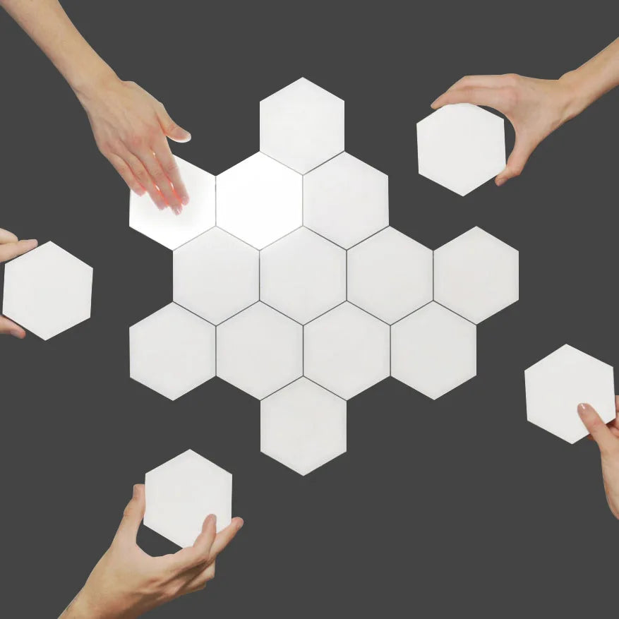 Touch Activated Hexagon Wall Lamp