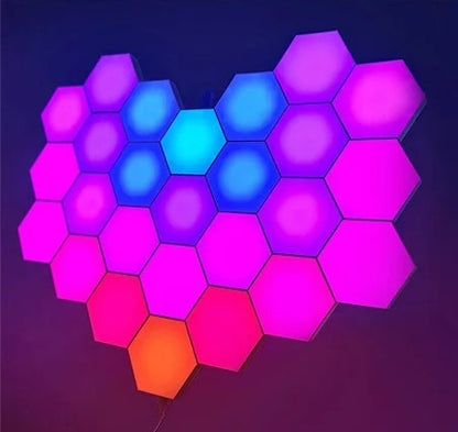 Touch Activated Hexagon Wall Lamp